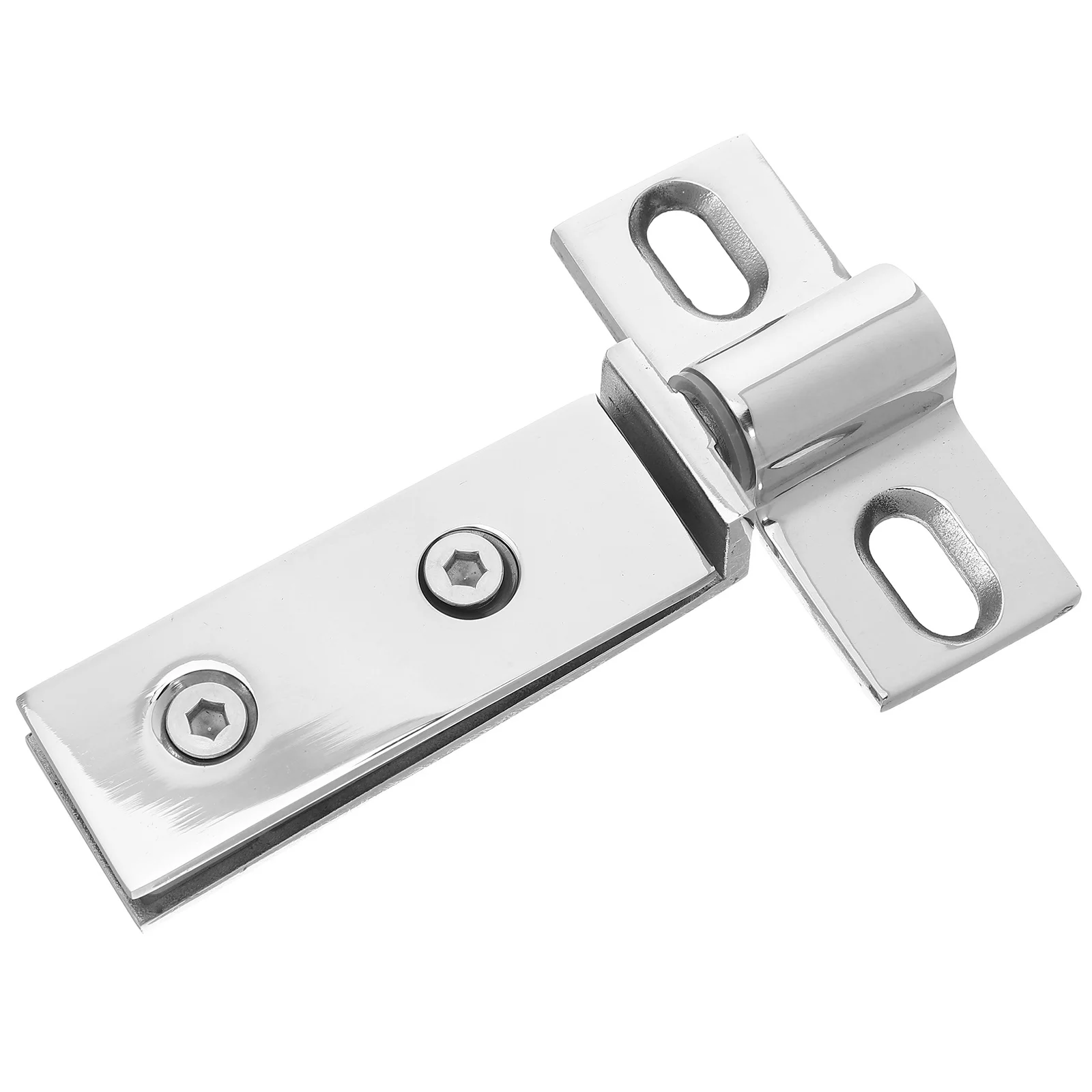 

Stainless Steel Pivot Shower Door Hinges Double Hole Design Heavy Duty Glass Door Hardware Smooth Sliding Modern Bathroom Style
