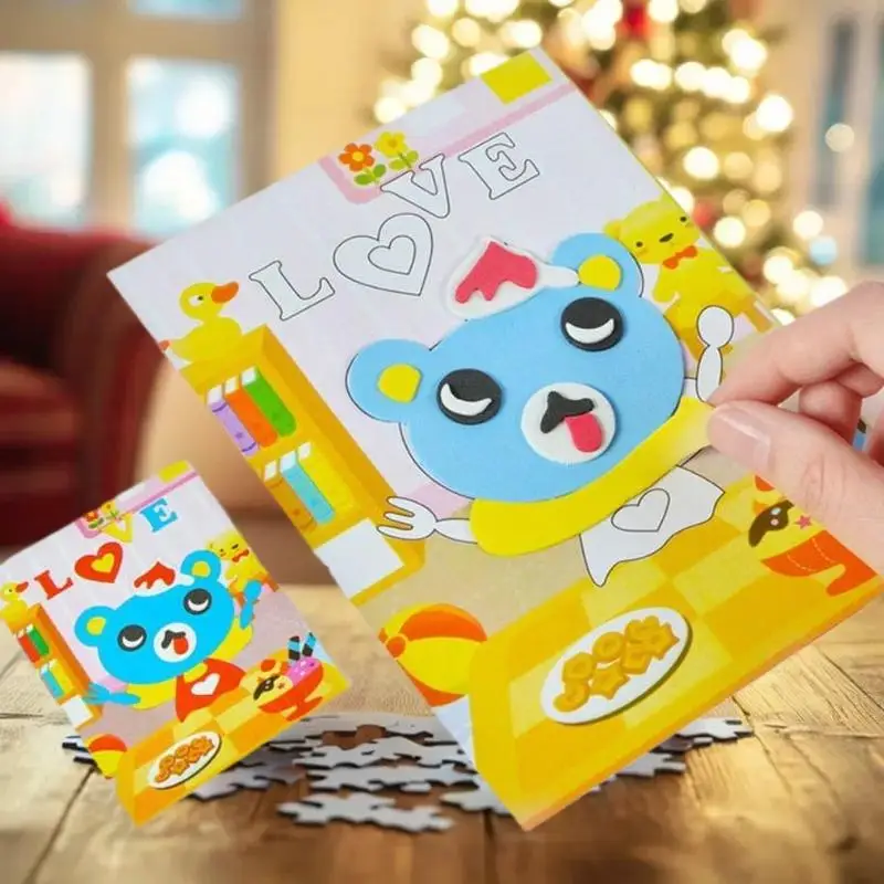 10/20 Pack Cartoon Animal Puzzle; DIY 3D Foam Stickers; Kid's Fun Educational Toy