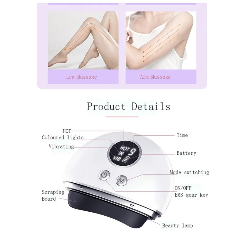 Electric Scraping Board High Frequency Vibration Facial Lifting Relaxation Guasha Massage