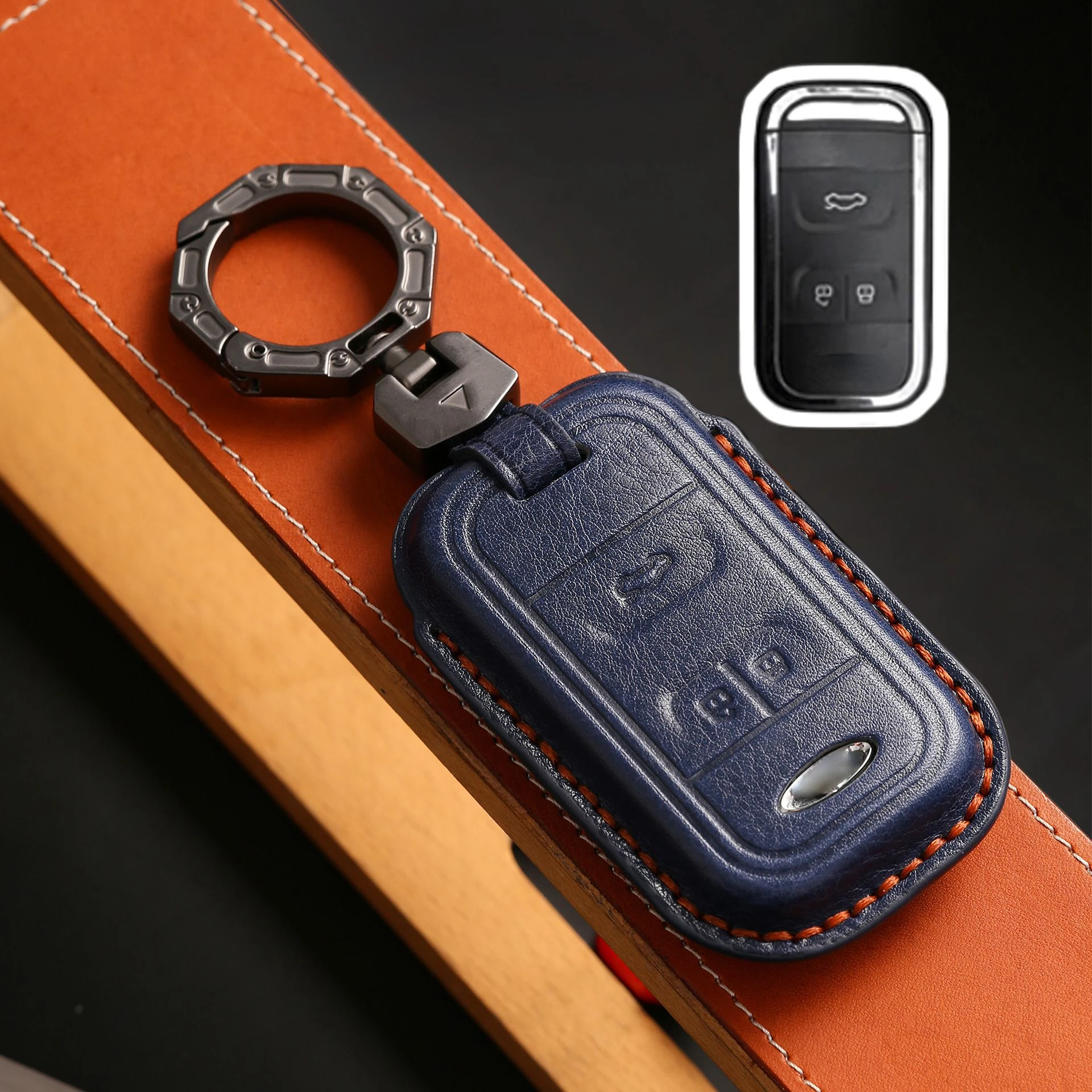 Leather Car Key Fob Case Cover Shell for Chery Tiggo 3 5X 4 8 Glx 7 2019 2020 Arrizo for Cheri Tiggo 8 Styling Accessories