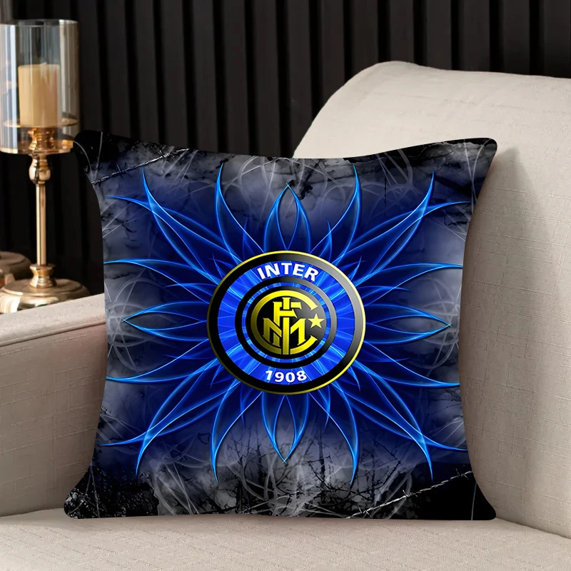 Funda de almohada de lujo FC Inter, decoración del hogar, regalos de cumpleaños, boda, fundas de cojines, almohadas Dakimakura, funda de almohada para sala de estar