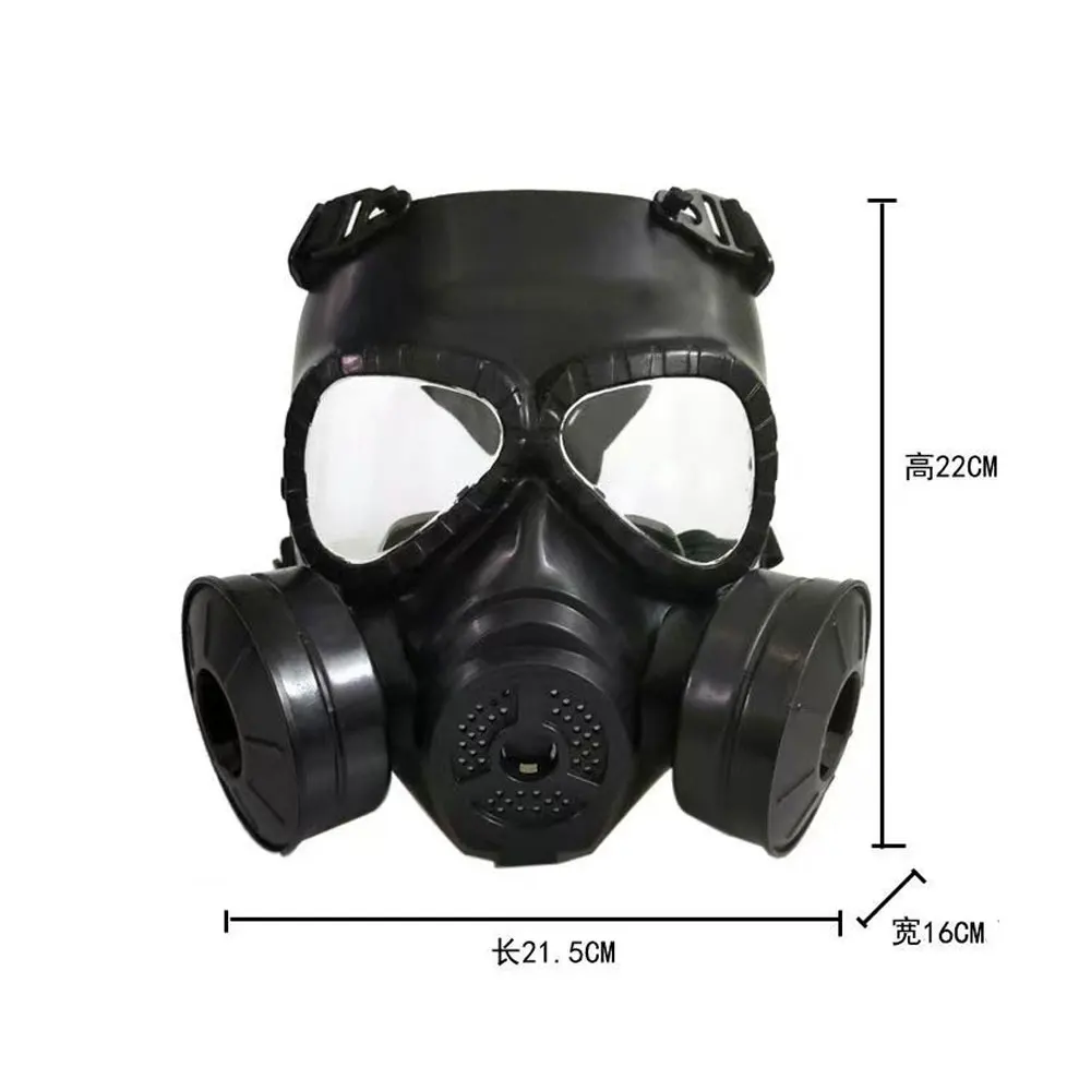 Protective Tactical Respirator Mask Full Face Gas Mask for Airsoft Shooting Hunting Riding CS Game Cosplay Protection