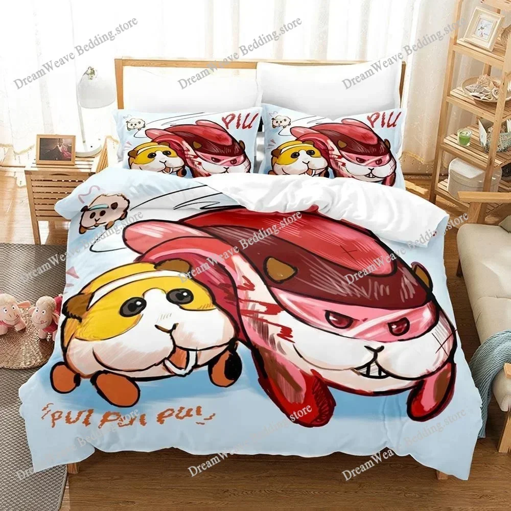 

Pui Pui Molcar Bedding Set Single Twin Full Queen King Size Bed Set Adult Kid Bedroom Duvet Cover Sets 3D Anime Bed Sheet Set741