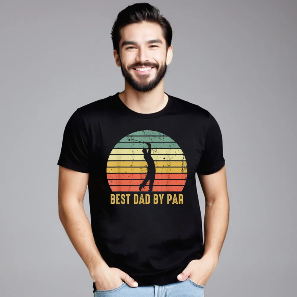 LetterPrinted Short Sleeve Tops Tees Mother Day Discount O-Neck Pure Cotton Tee Shirts Mens T-Shirt Mens Best Dad By Par