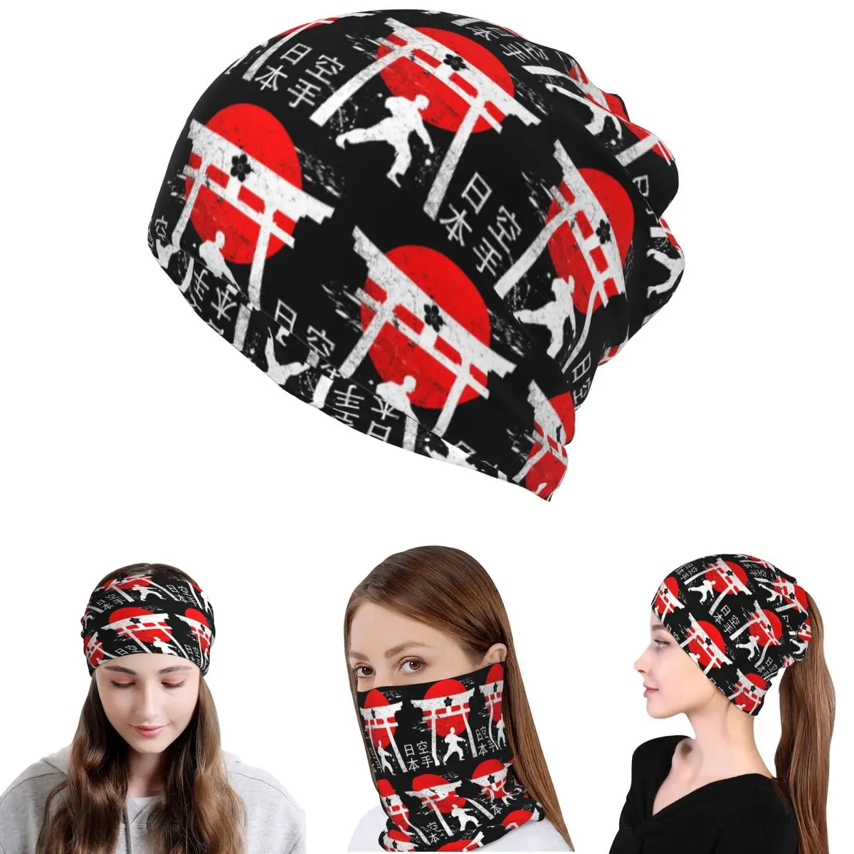 Budo Soul Karate Spirit Martial Arts Bandana Neck Gaiter Wrap Scarf Multi-use Face Mask Beanies Hat for Men Women Adult Washable