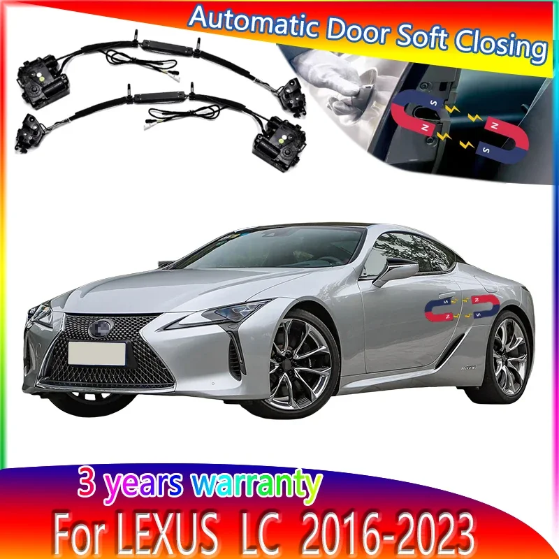 Car Soft Close Door Latch Pass Lock Actuator Electric Absorption Suction Silence Closer For Lexus LC 2016-2023 Car Accessories