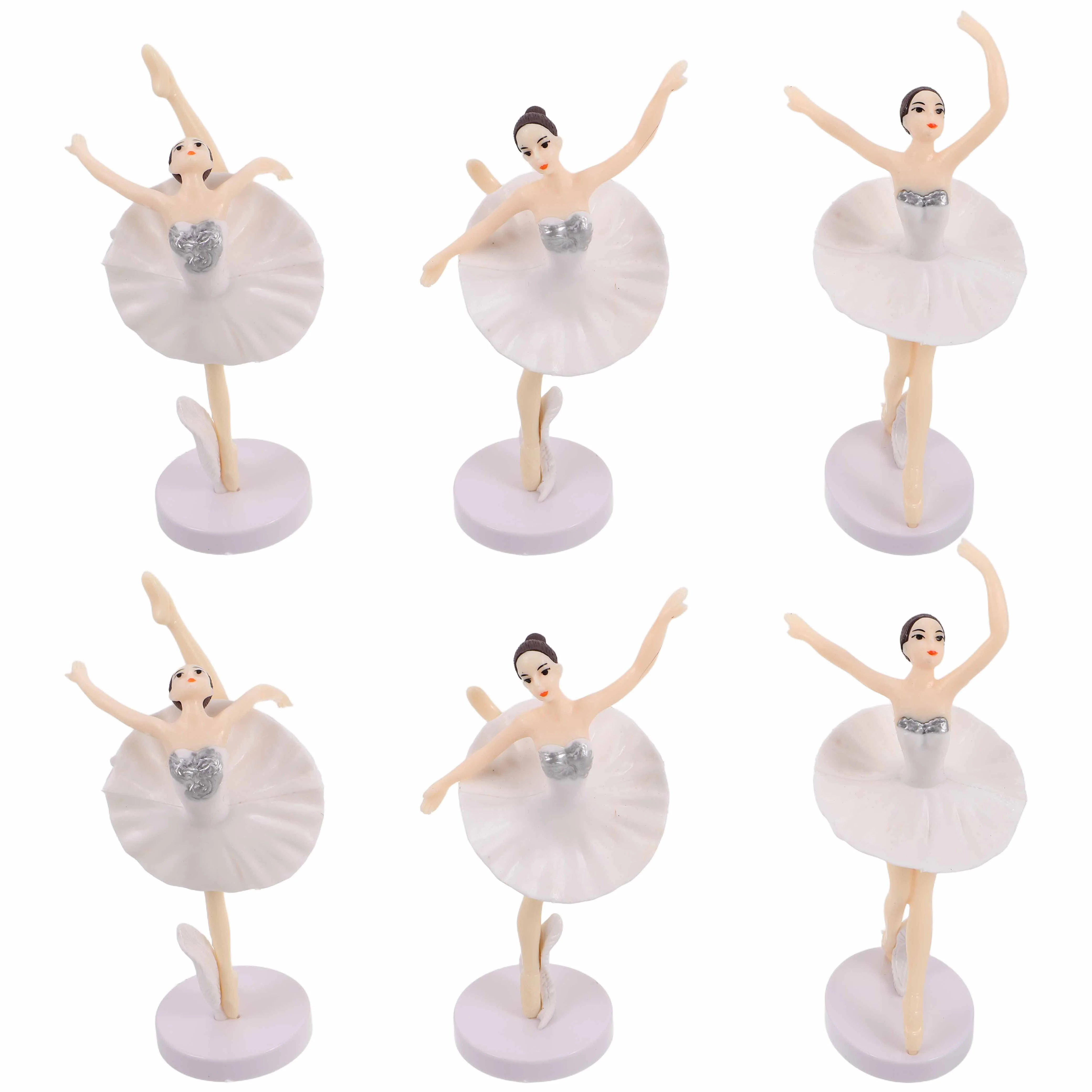 

2 Sets Ballet Girl Cake Topper Dancing Ballerina Girl Figurine Cake Decorations, Ballet Girl Baby Shower Birthday Party Wedding