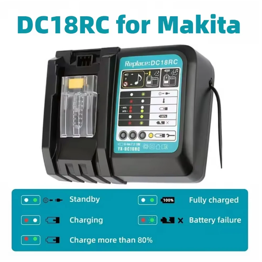 

Replacement DTW600 6.0Ah 18V Rechargerable Battery for Makita DDF487 DTD173 DTW700 DGA404 Replacement Lithium Battery