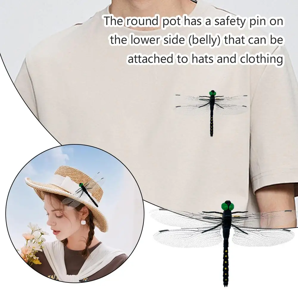 Realistic Large Dragonfly Model for Outdoor Insect Repellent 14cm Wingspan Physical Bug Deterrent Fake Dragonfly Chemical-Free