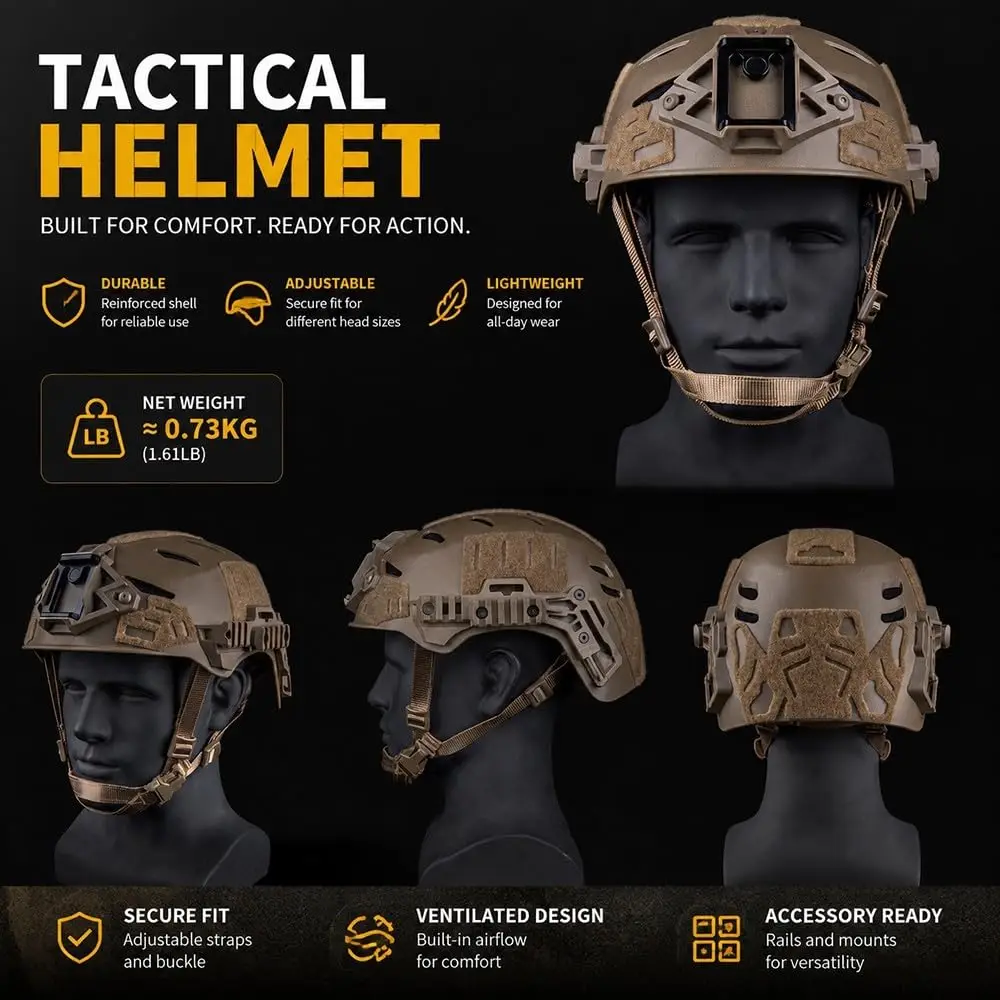 Airsoft Wendy 3.0 Adjustable Tactical Protective Helmet with Face Mask Ear Cover for Outdoor Paintball CS Halloween Cosplay Gear