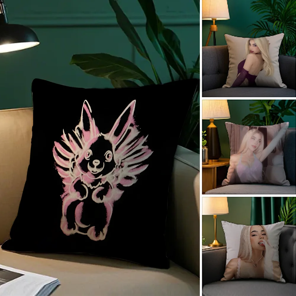 

Hot Singer K_Kenia OS Pink Aura Pillow Case Plush Fabric Soft Double Sided Print Sofa Cushion Cover Throw Pillow Covers