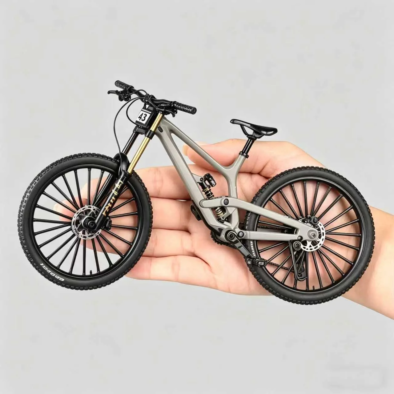 1:8 Model Alloy Bicycle Outdoors Diecast Metal Mountain Finger Bikes Shock Absorber Simulation Collection Gifts Toys for Boys