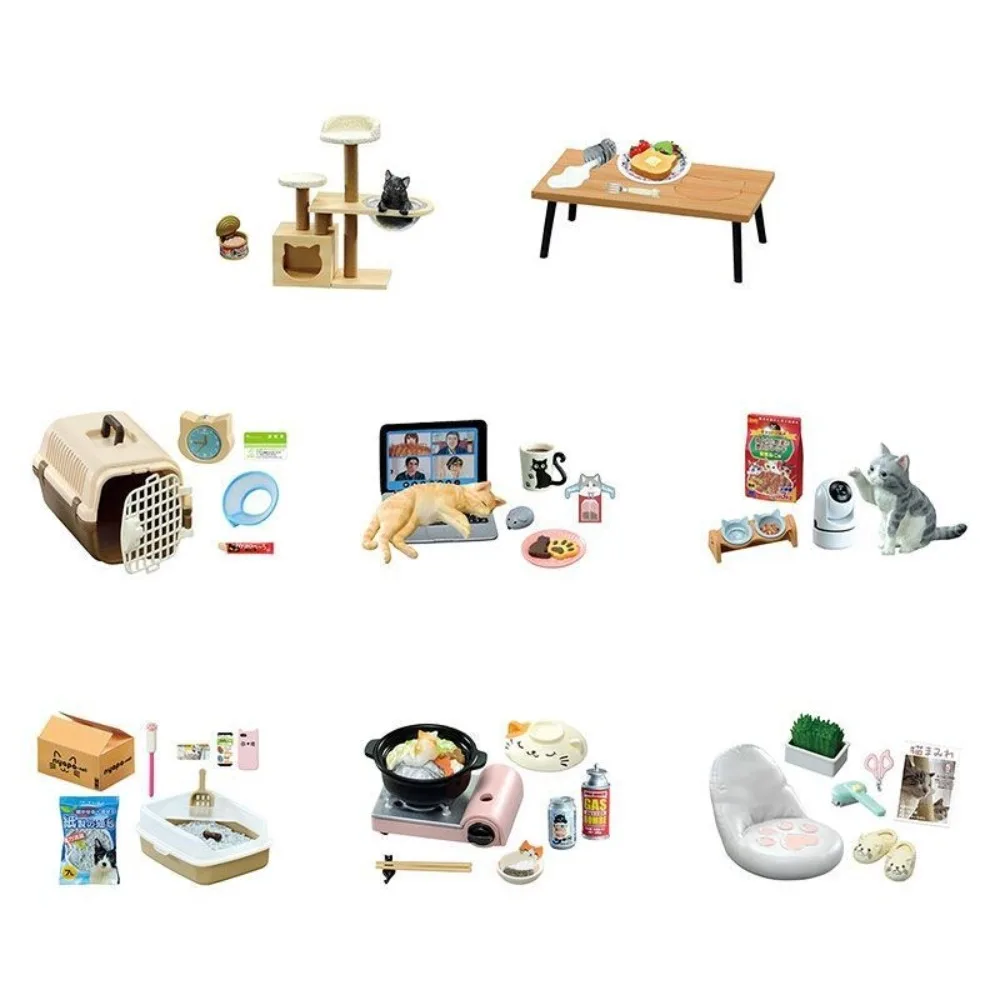 Rement Nekota San Life with Cats Blind Box Miniature Scene Kawaii Desk Decor Mystery Box Collectible Toy Surprise Gift for Fan view 5