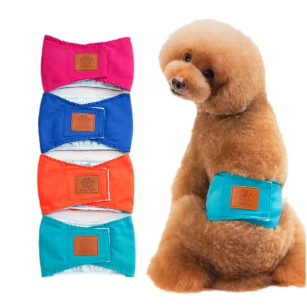 

Reusable Pet Dog Physiological Pants Sanitary Underwear Belly Wrap Band Cotton Diaper Washable Pet Dogs Panties Shorts S M L XL