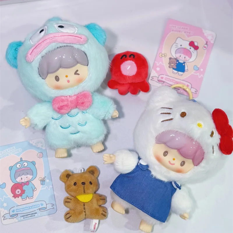 Genuine Zzoton Love-League Buddies Series Blind Box Cute Vinyl Plush Doll Bag Pendant Kuromi Cinnamoroll Pochacco Ornament Gift