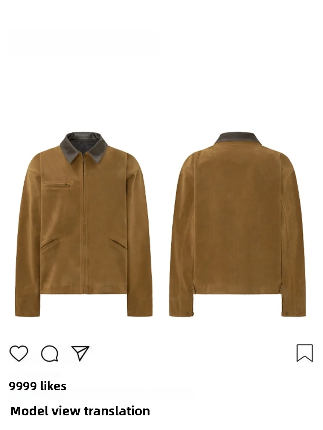 

Детройт o Jaet Верхняя одежда J97 Американская рабочая одежда Мужское бархатное кожаное повседневное пальто на молнии с широким длинным светом