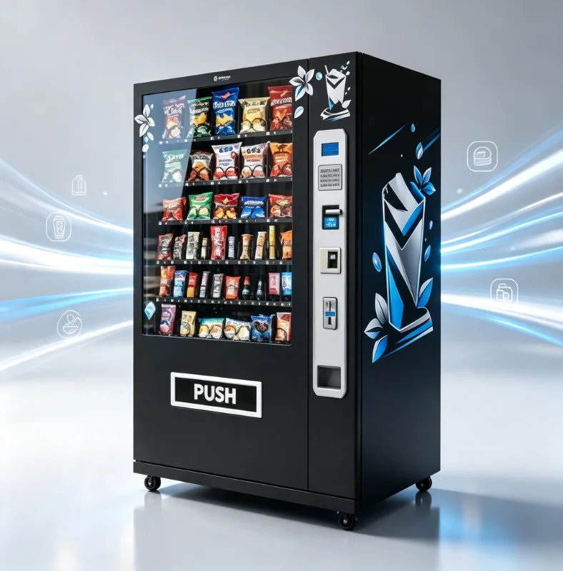 Commercial Vending Equipment Custom Keyboard Operation System Durable Automatic Dispenser For Daily Drinks And Snacks Selling