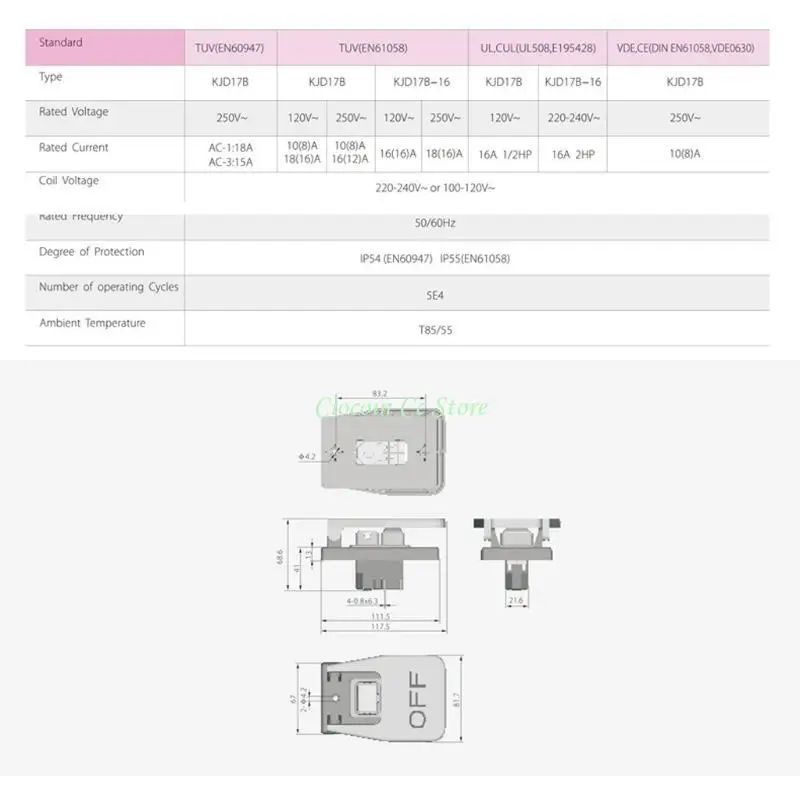X90F Emergency Push Button 16A Electromagnetic Pushbutton Switch On/Off Easy Operate