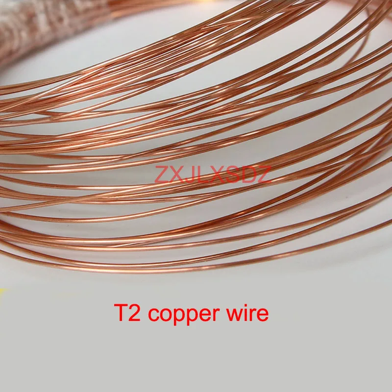 T2 pure copper wire red copper wire conductive solid wire fine Outer Diameter 0.2 0.3 0.4 0.5 0.6 0.8 1 1.2 1.5 2 2.5 3 4 5mm