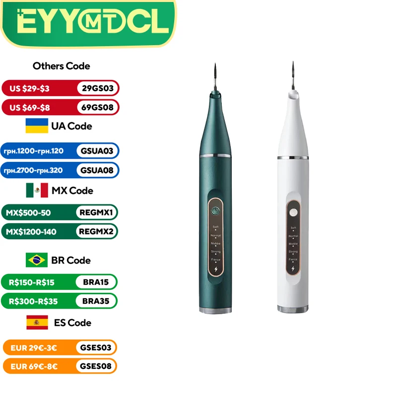 Electric Ultrasonic Dental Scaler for Remover Teeth Plaque Scaler Tartar Eliminator USB Type-C Charging Household Appliances