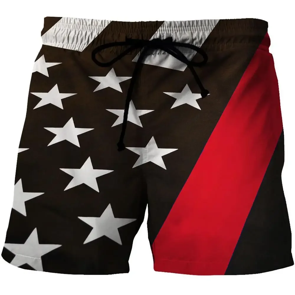 

Summer Man's Loose Beach Shorts 3D Print Water Sport Beach Pant Quick Dry Short Swimwear Men's Oversized Surfing Swimming Shorts
