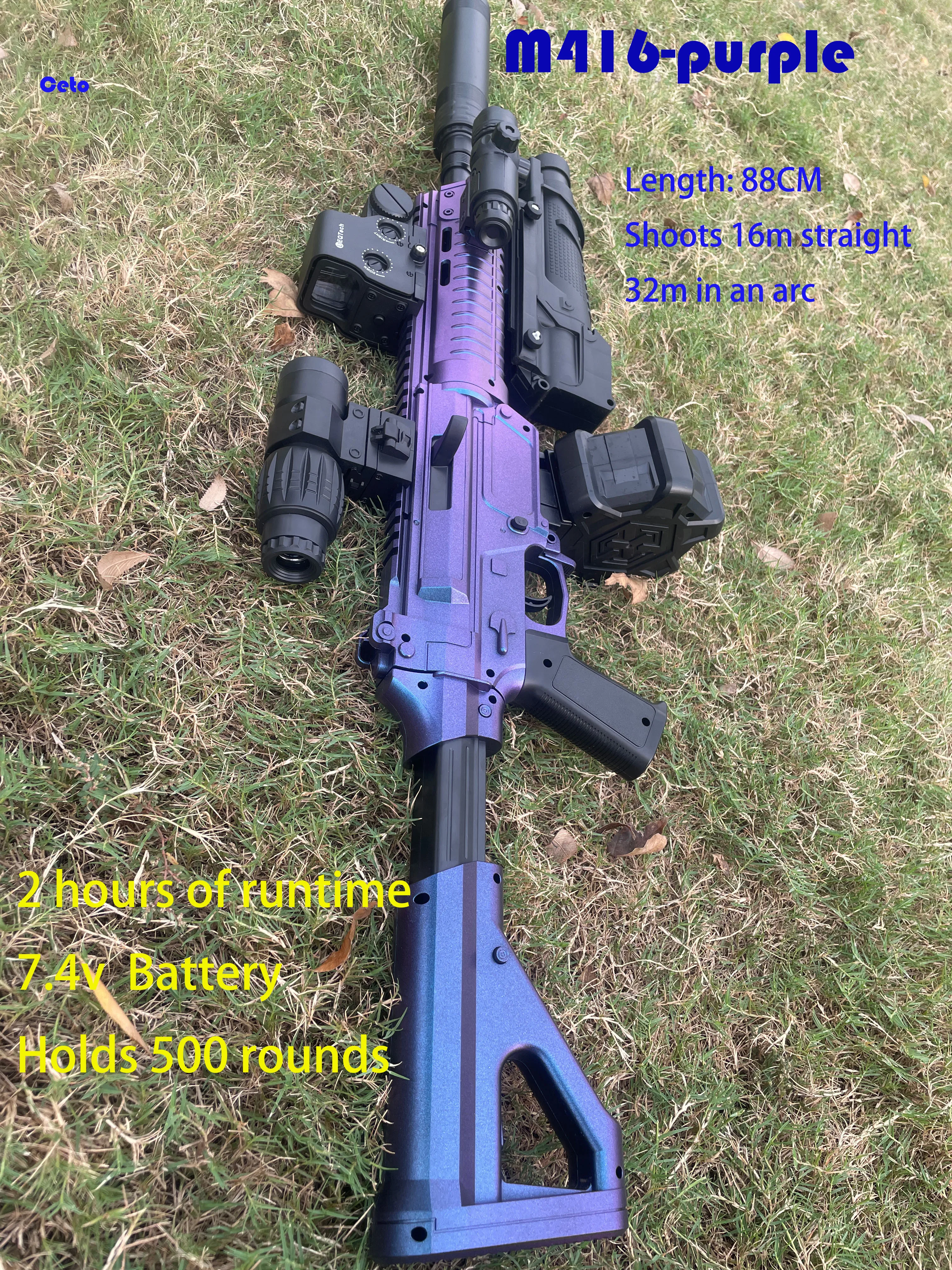 M416 500 جولات في الهواء الطلق جل الناسف السيارات EBB جل بندقية اللعب عالية السرعة فريق كهربائي لعبة القتال الساخن بيع للبالغين والمراهقين #4