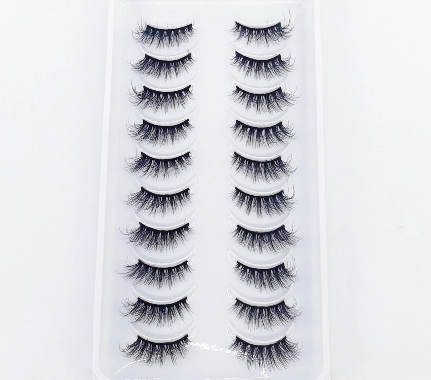 10Pairs Half Lashes Makeup 3D Mink Eyelashes New Design Cat Eye Lashes Fluffy Natural Mink Lashes Makeup Tools Eyelash Extension