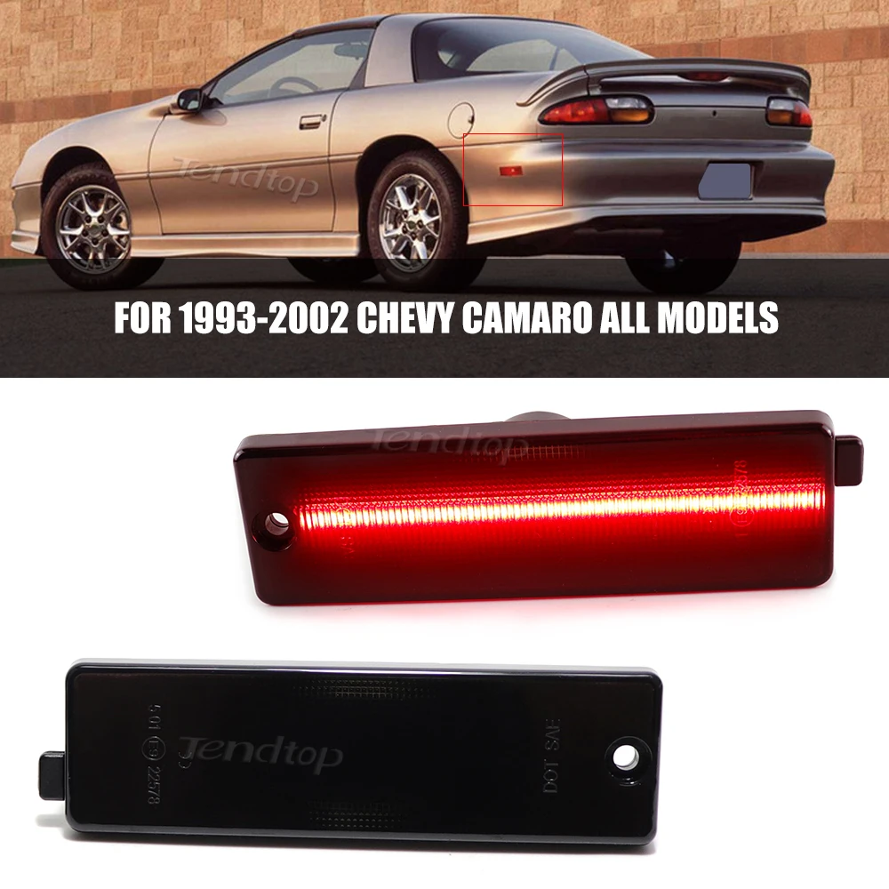 2Pcs Rear Red LED Fender Side Marker Packing Lamp For Chevrolet Camaro 1993 1994 1995 1996 1997 1998 1999 2020 2001 2002