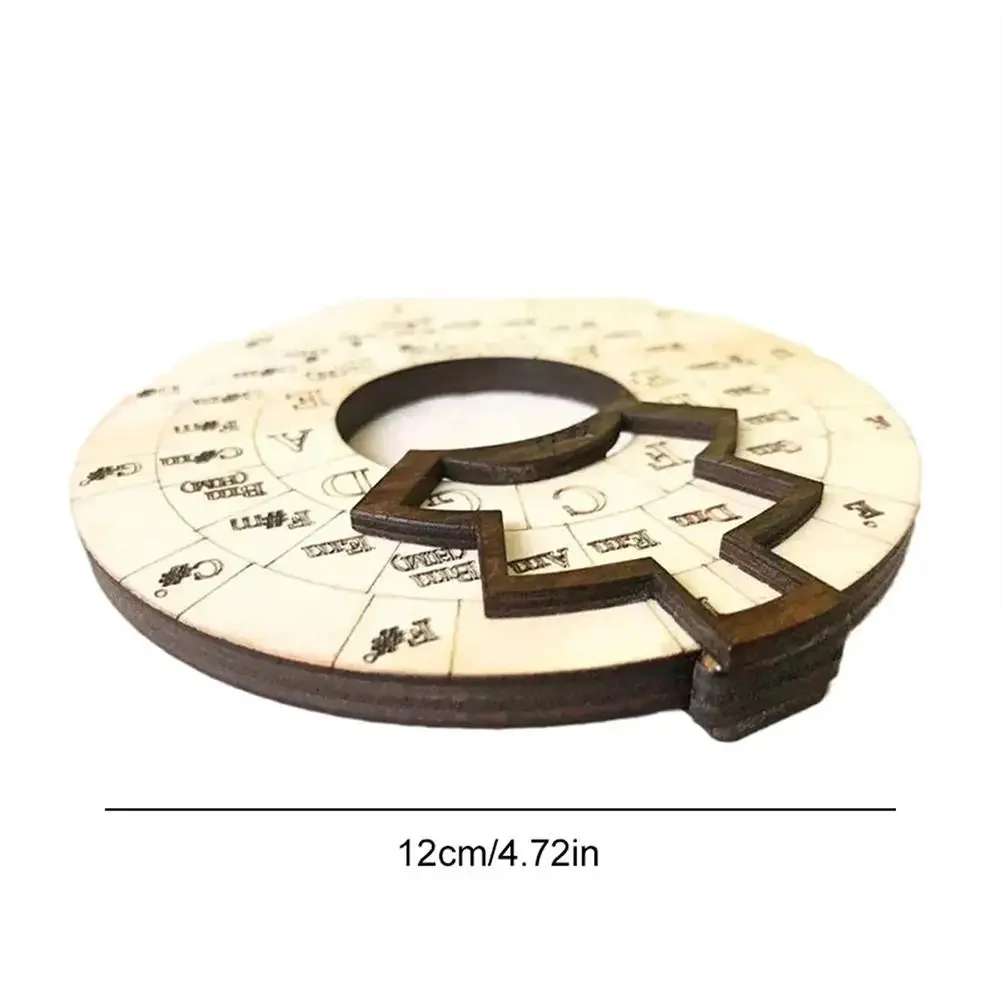 Wooden Melody Tool Fifths Circle Wheel Music Enlightenment Toys Chord Wheel For Musicians Musical Instruments Accessories