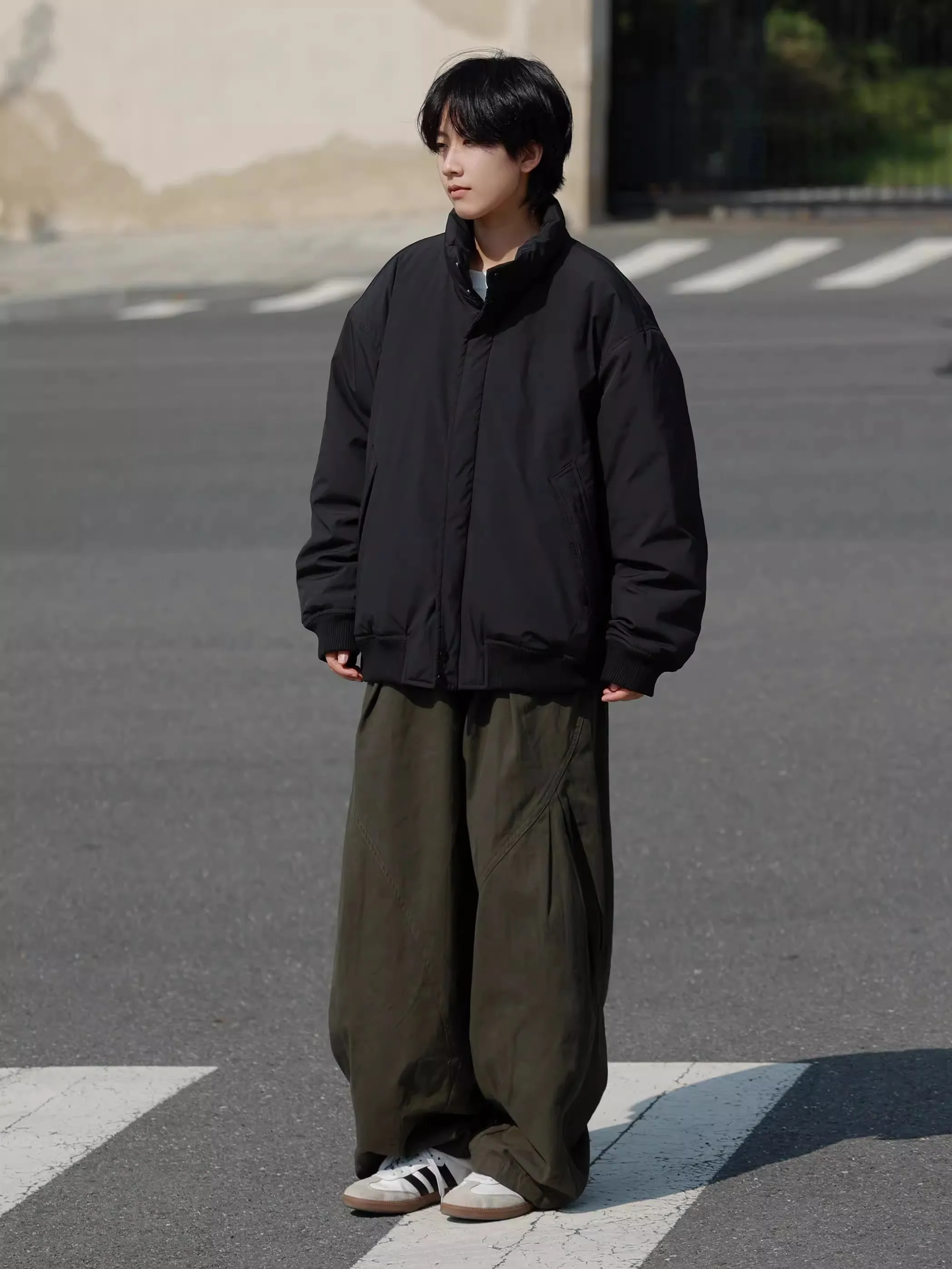 ex Vintage Sle Loose Fit Flight Jaet Color Casual bovenkleding voor heren en dames Trendy herfst-winterjas