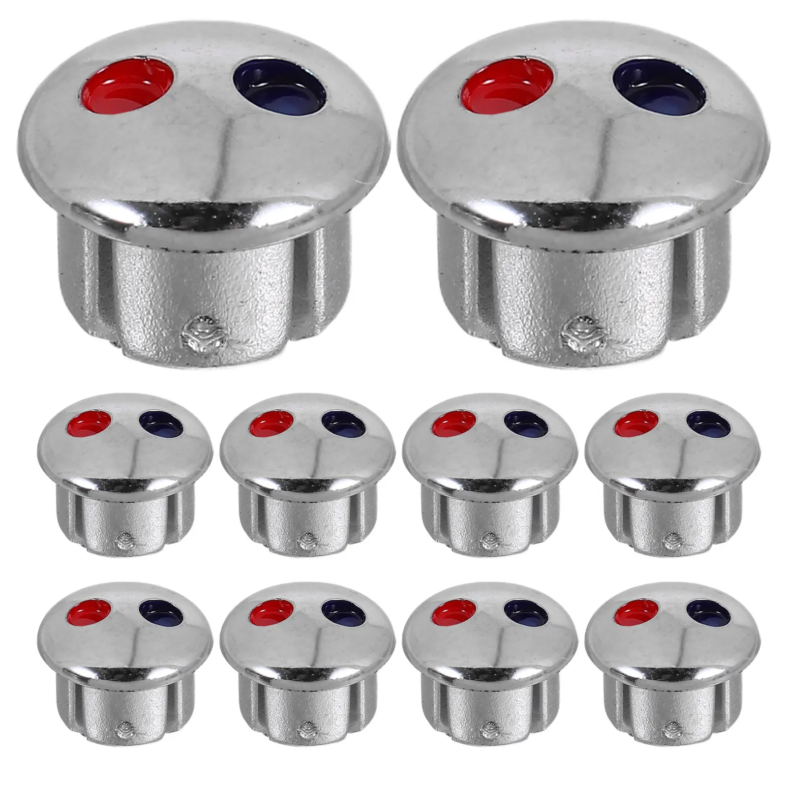 10 Pcs Hot And Cold Water Sign For Faucet Handle Hole Cap Bathroom Basin Taps Cold And Hot Water Sign Tag Faucet Hole Cap Abs