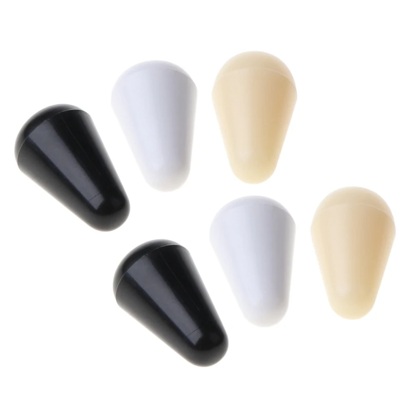 6pcs Plastic 3 Way Lever Toggle Switch Knobs Tip Cap Replacement for Electric Guitar Pickup Selector Switches Guitar Parts