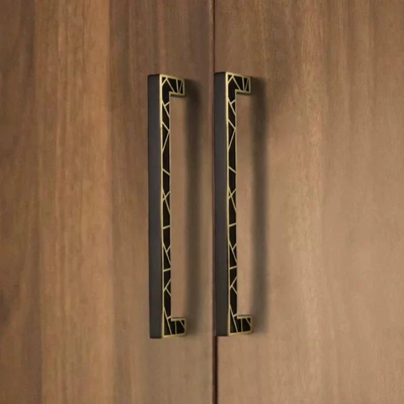 Cupboard Bedroom Wardrobe Cabinet Kitchen Door Knob American Retro Brass Simple Single Hole Pull French Coffee Furniture Handle