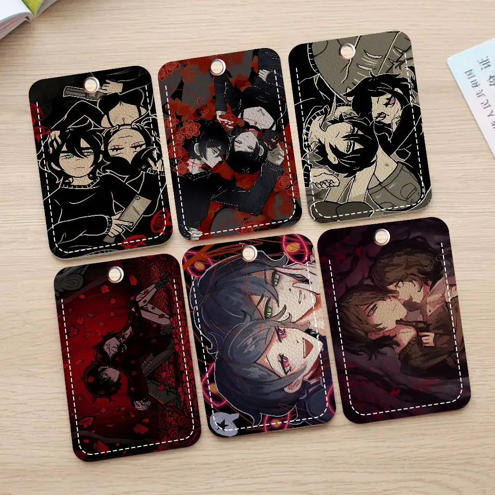 

The Coffin Of Andy And Leyley Game Cartoon Card Keychain Anime Fashion Pendant Bag Door Card Case Bus Card Cute Birthday Gift