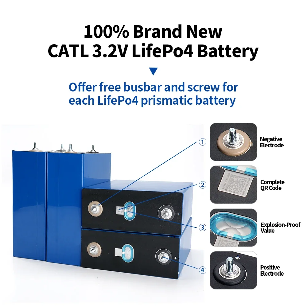 

Hot Grade A CATL 3.2V 500Ah 400ah 320ah 304ah 302Ah 280ah Lifepo4 Akku 12v 24v 48v Solar Pack energy storage battery