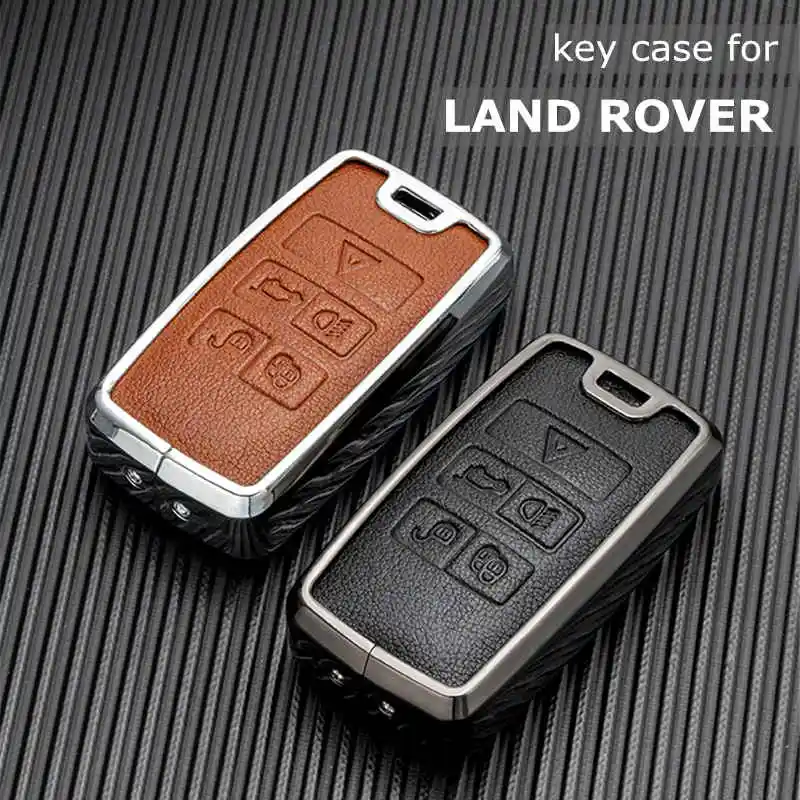 

Key Case Cover for Land Rover Range Rover Sport Evoque Velar Discovery 5 Jaguar Remote Fob Holder Car Accessories