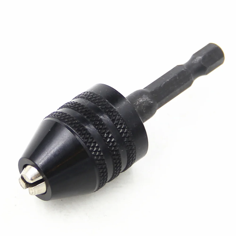 0.6-8mm Quick Change Hexagonal Handle Three Jaw Self Centering Twist Drill Chuck 6.35mm Electric Grinder Drill Chuck Tool
