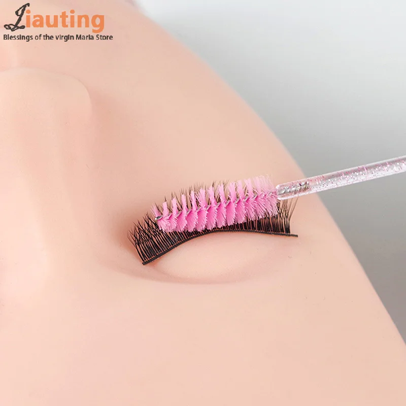 Tubes de brosse à cils colorés avec nœud papillon, baguettes de Mascara en cristal, peigne à sourcils, bobines applicateurs, outils de maquillage, 1 pièces