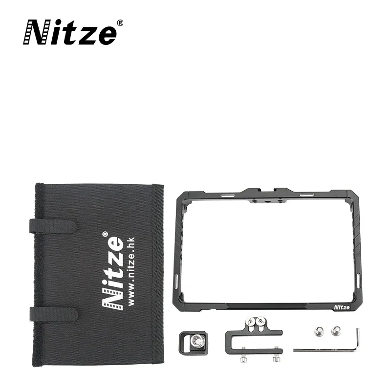 Nitze Monitor Cage For Feelworld F7 PRO 7'' With HDMI Cable Clamp And Sunhood Free Shipping New Product Hot