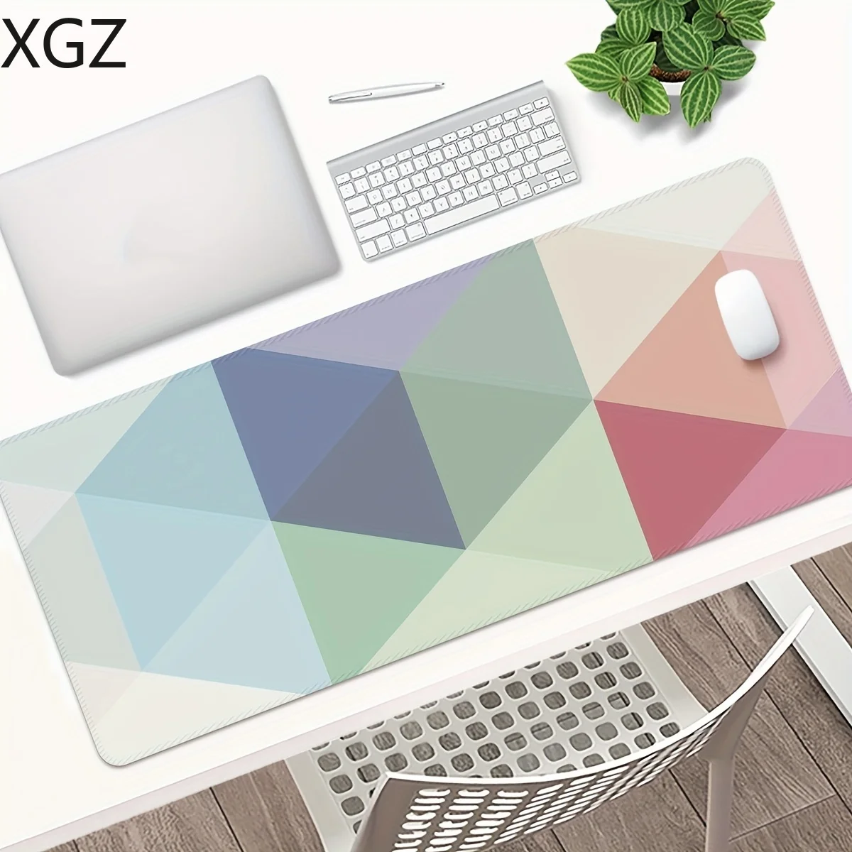 XXL MousePad Computer Desk Pad Geometry Office Desk Pad Neutral Office Gamer Special Non-Slip Thickened Edge Locking Mousemat