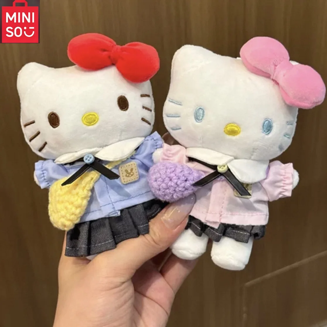 سانريو ألعاب الدمى القطيفة مرحبا كيتي المفاتيح دانيال الحب مشبك صغير الشيف Kt اكسسوارات اليابانية لطيف حقيبة عالية الجودة الديكور #3