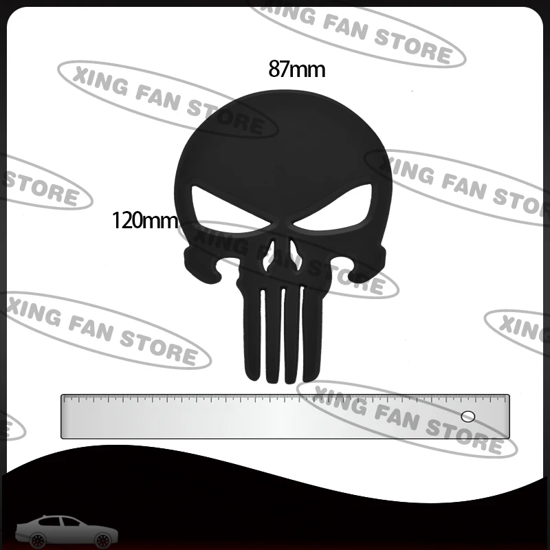 Auto Styling Skull Metal Front Grille Emblem Car Badge Decal Sticker For Jeep Wrangler Rubicon Renegade Patriot Grand Cherokee - view 6