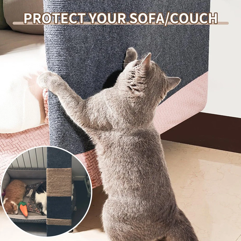 Anti Cat Scratch Sofa Cat Crawling Mat Grinding Climbing Frame Sofa Protection Self-adhesive Carpet Cats Scratch Board Cats Toys