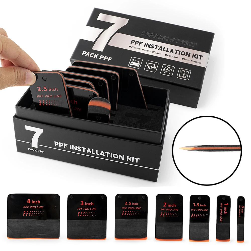 foshio-7pcs-pack-soft-rubber-squeegee-with-package-box-multi-shaped-3-layer-magnetic-vinyl-wrap-squeegee-window-tint-scraper