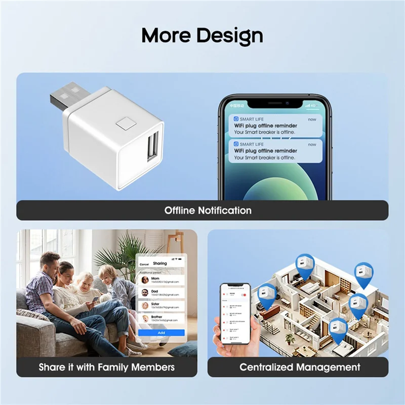 A73E-2X Tuya Wi-Fi USB-адаптер-переключатель 1 банда 5 В Мини-USB-адаптер питания Smart Life Control через Alexa Google Yandex Alice