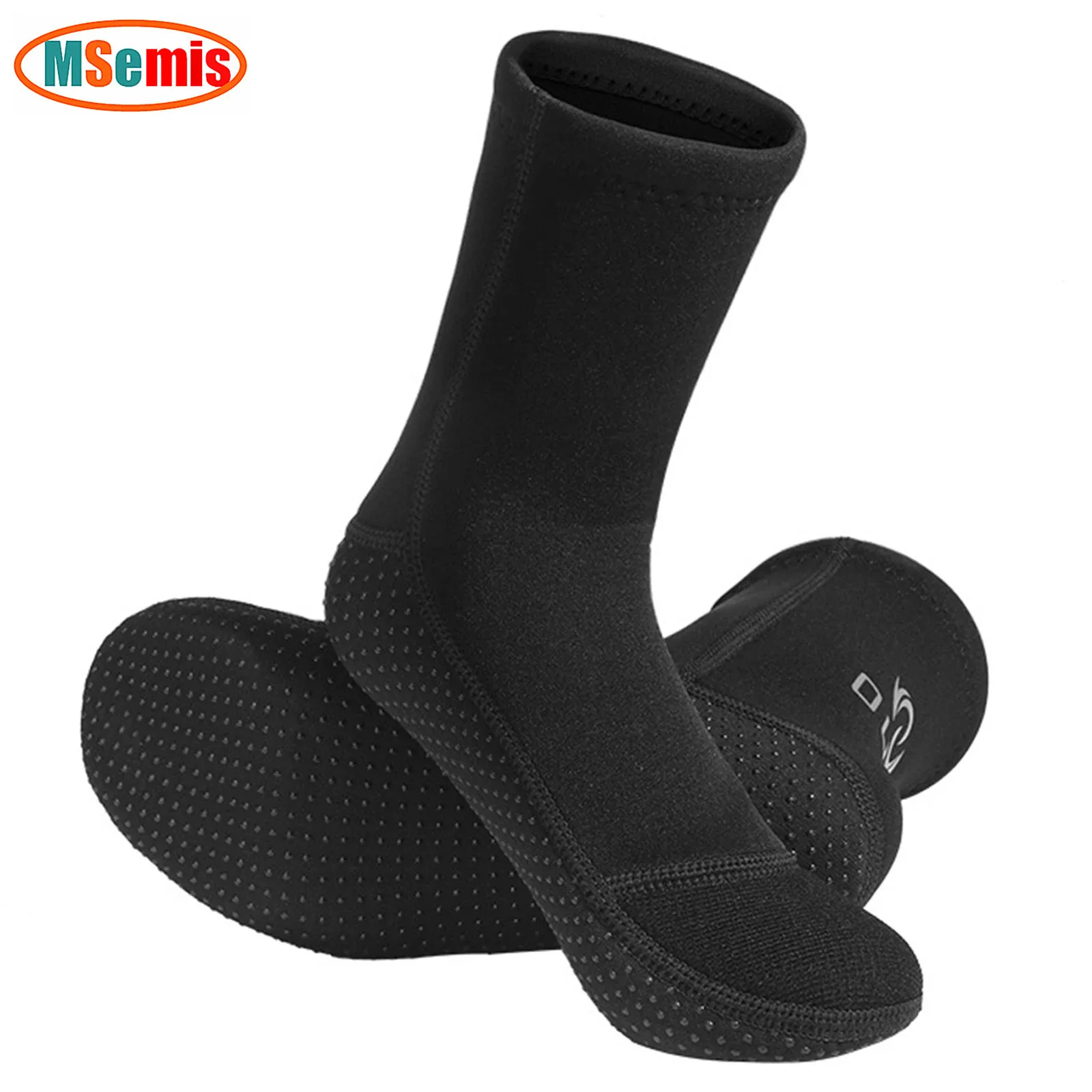 

Women Men Warm-keeping Socks Thermal Mid-calf Diving Socks Neoprene Rubber Anti-slip Swim Gadget for Diving Swimming Training