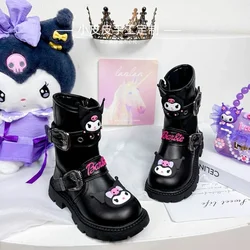 Sweet Ins Kuromi Anime Kawaii Sanrio Pendant Children Board Boots Cute Cartoon Causal Soft Shoes Fashion Gifts for Girls