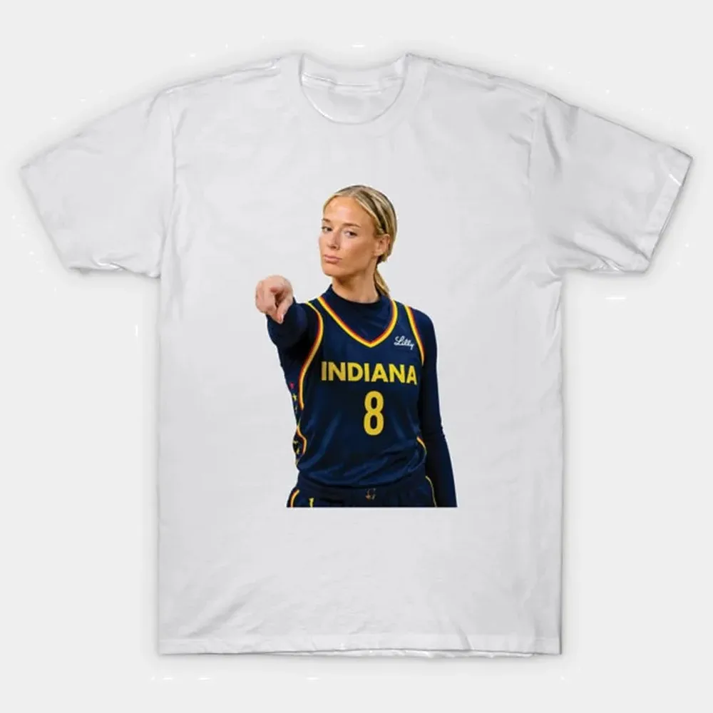 Sophie Cunningham point meme T-shirt For Men Women 100% Cotton T Shirts Short Sleeve Tops 0703-2