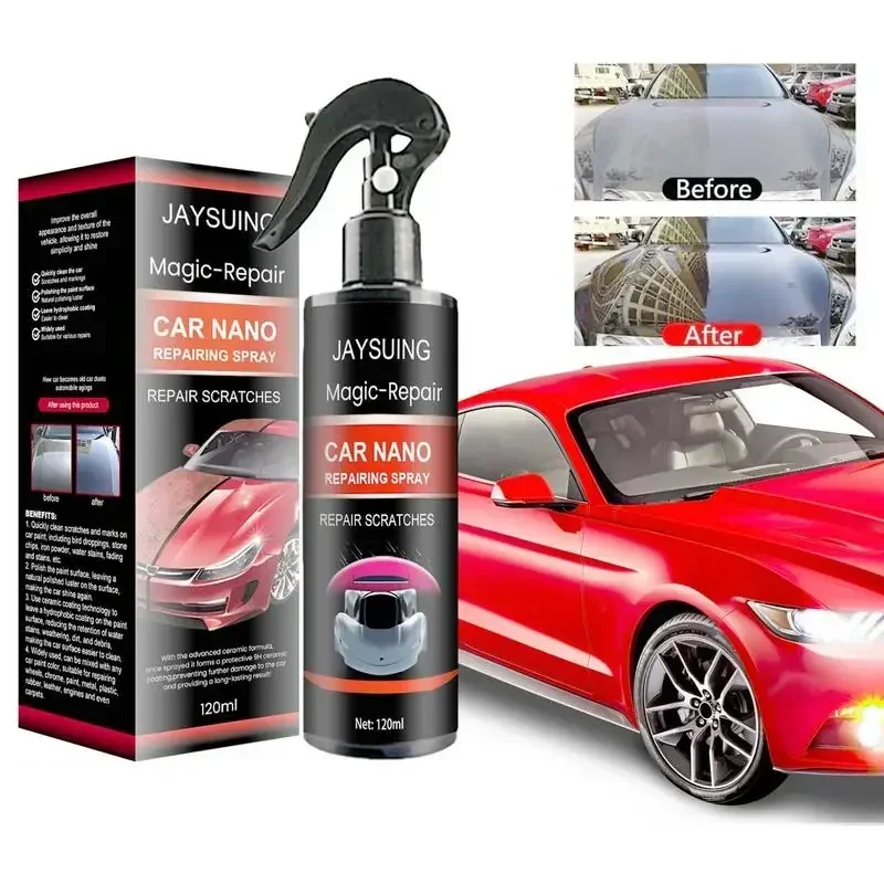 

120ml Nano Scratch Repair Spray 3-in-1 Top Coat Paint Sealant Ceramic Coating Professional Car Body Repair Spray Protective