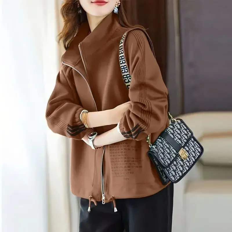 Short Spring Autumn Female Baseball Aviator Coats Loose Women's Bomber Jackets Clothing Promotion Modern Korean Reviews Clothes